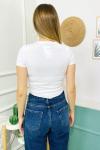 153946 Kisa Kol Dikissiz Crop Tshirt